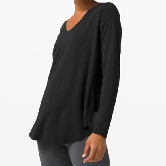 Lululemon Up for Down Time Long Sleeve Black P369 - Picture 2 of 10
